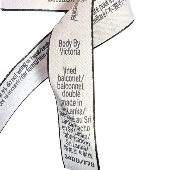 Body by Victoria's Secret Bra Womens 34DD Blue Lace Balconette Underwire Lined - Picture 4 of 4